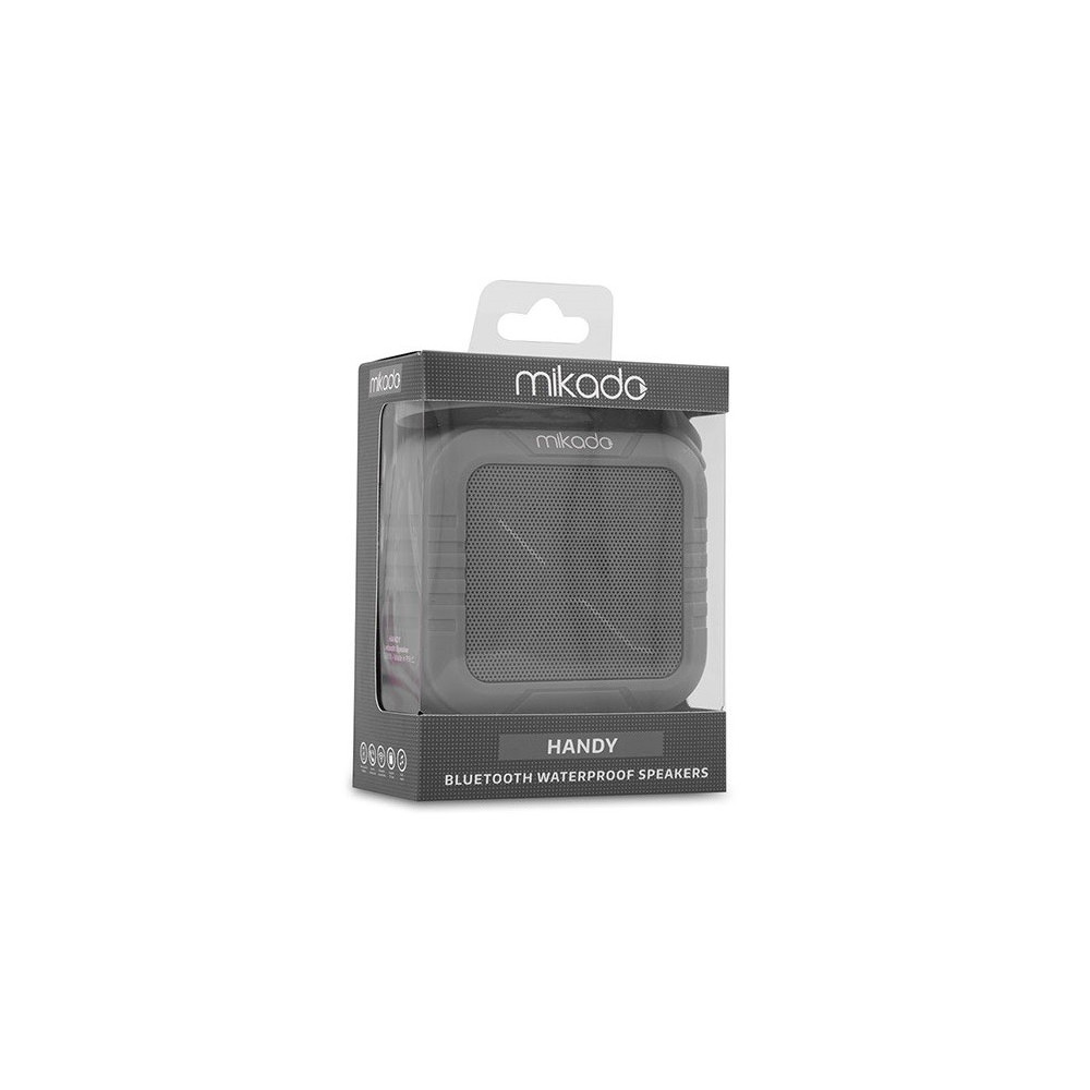 Haut Parleur de poche Bluetooth Etanche Mikado HANDY / 5W / Gris