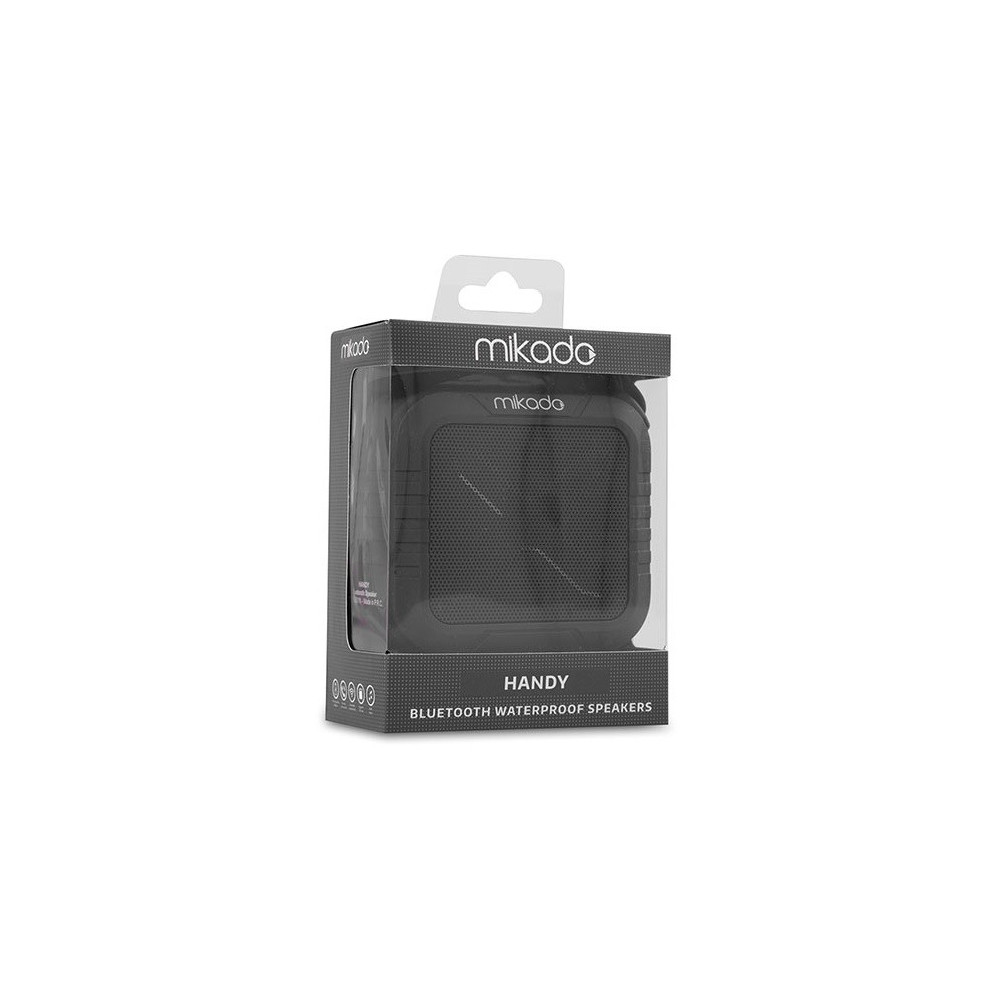 Haut Parleur de poche Bluetooth Etanche Mikado HANDY / 5W / Noir