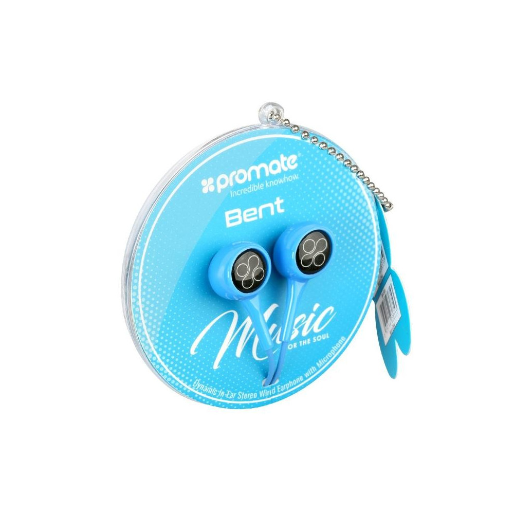 Écouteurs stéréo avec micro Promate Bent / Bleu