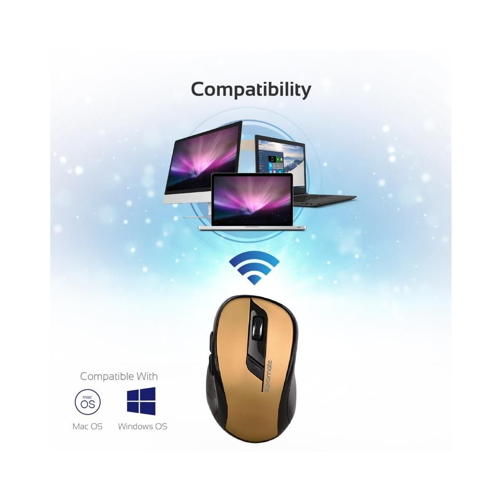 Souris Optique Sans Fil Promate Clix-7 / Gold