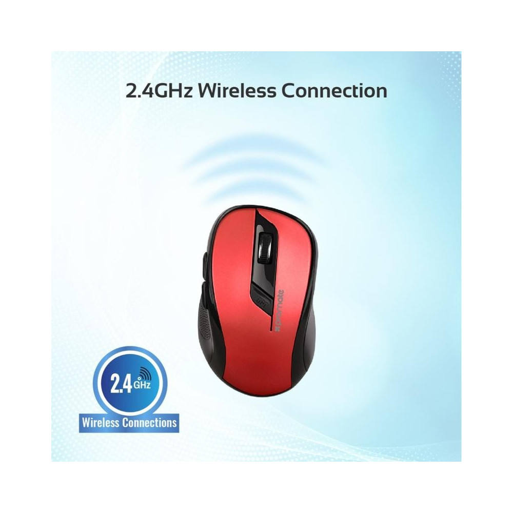 Souris Optique Sans Fil Promate Clix-7 / Rouge