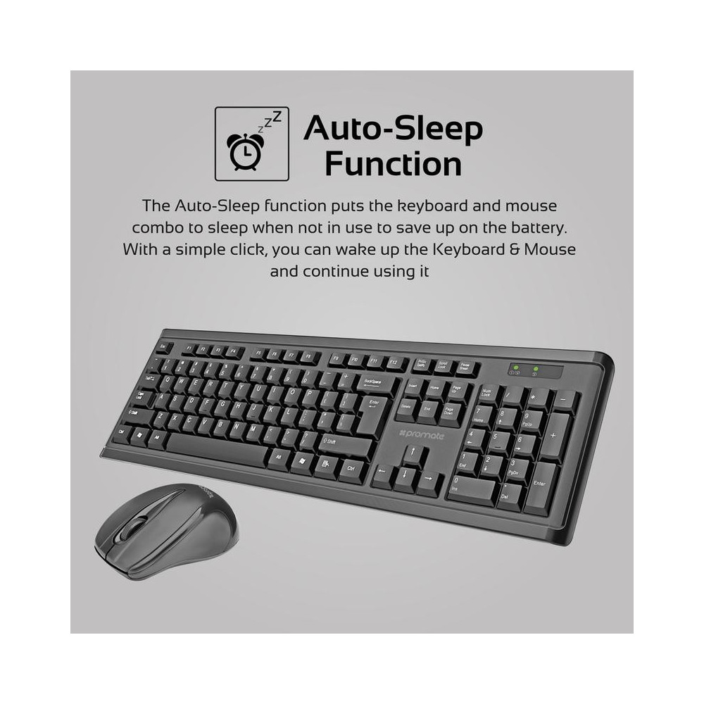 Ensemble Clavier et Souris Sans Fil Promate proCombo-3