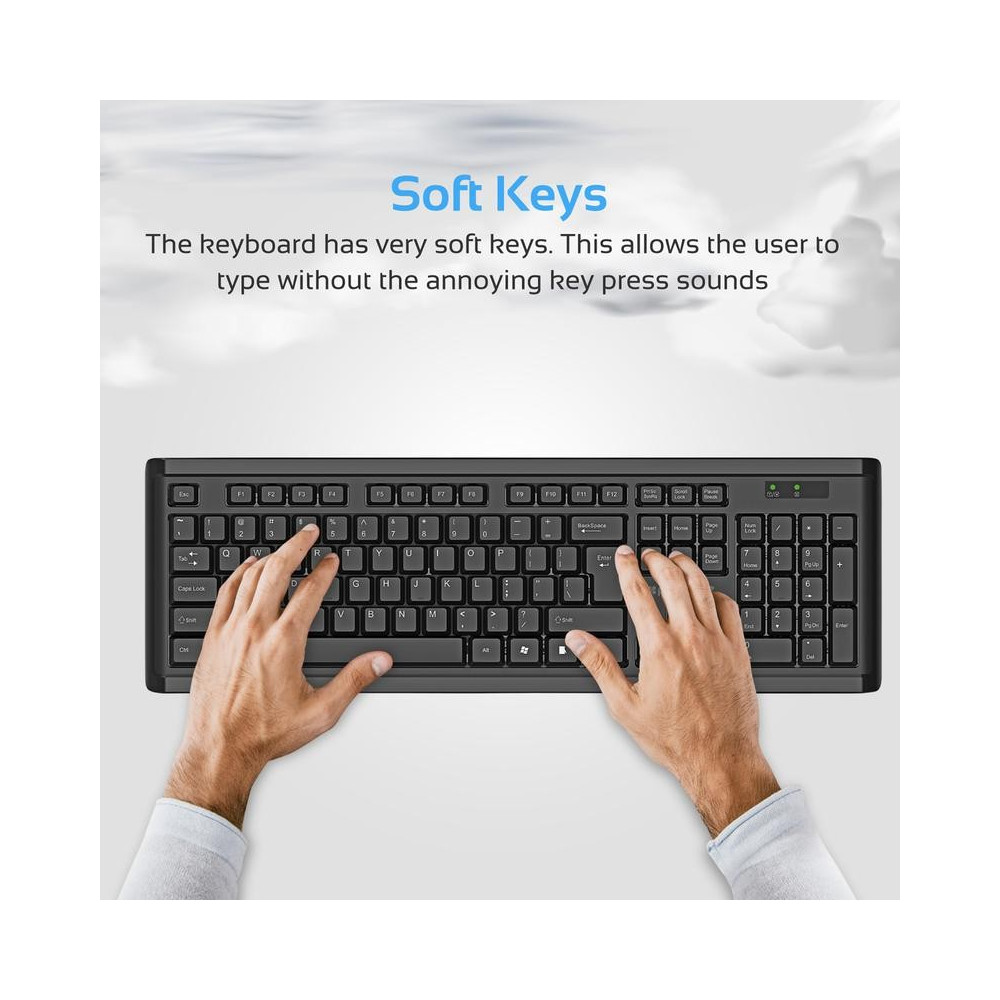 Ensemble Clavier et Souris Sans Fil Promate proCombo-3
