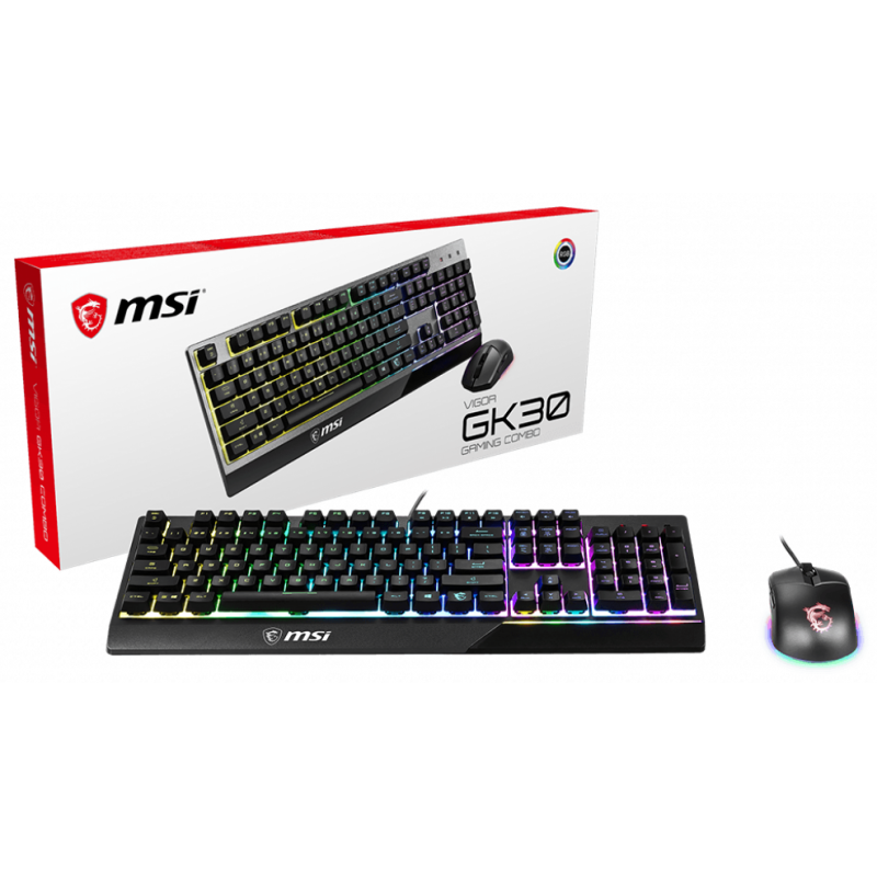 ENSEMBLE CLAVIER SOURIS GAMER MSI VIGOR GK30 + CLUTCH GM11