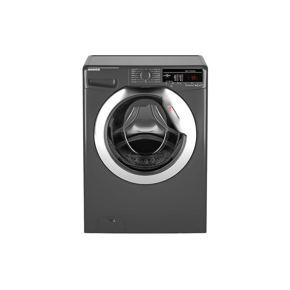 Machine à laver Smart Hoover 9 KG / Nettoyage vapeur / Silver Chrome