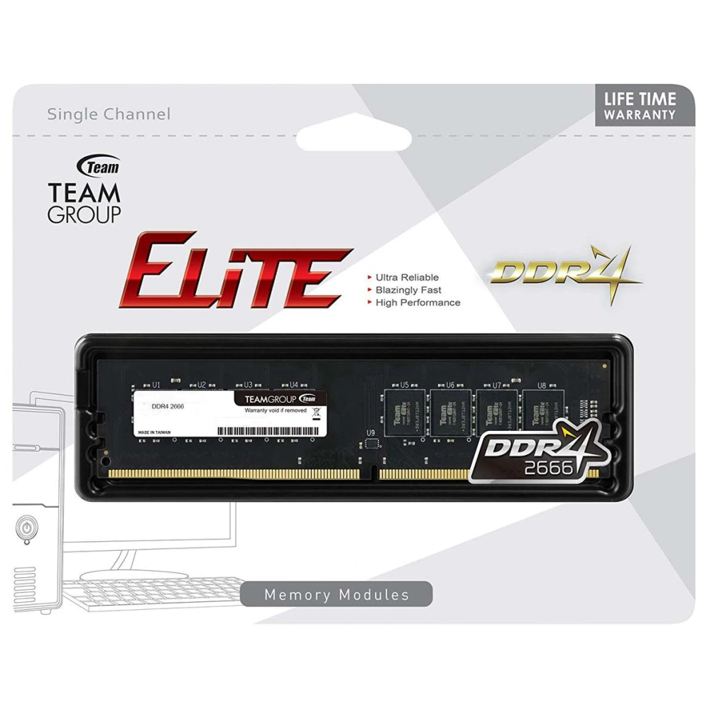 Barrette Mémoire Team Group 4 Go DDR4 / 2666 Mhz