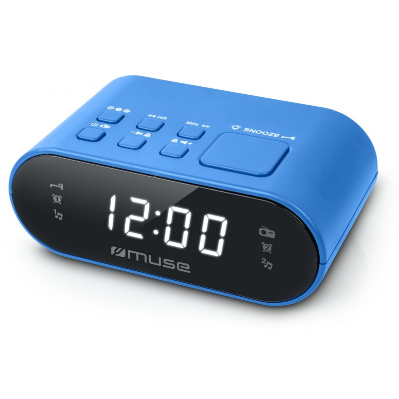 RadioRéveil PLL Double Alarme Muse M10BL / Bleu