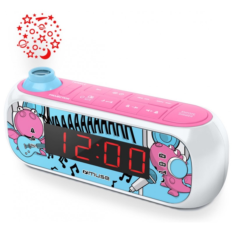 RadioRéveil PLL avec Projection Muse M167KDG / Rose