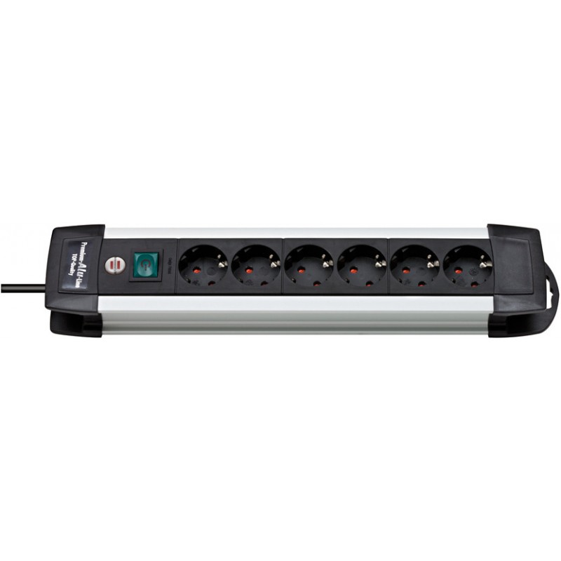 Multiprise brennenstuhl Premium Alu-Line 6 prises / 3M / Noir