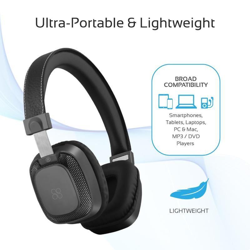 Slide  #3 Casque Stéréo Bluetooth Promate Melody-BT / Noir