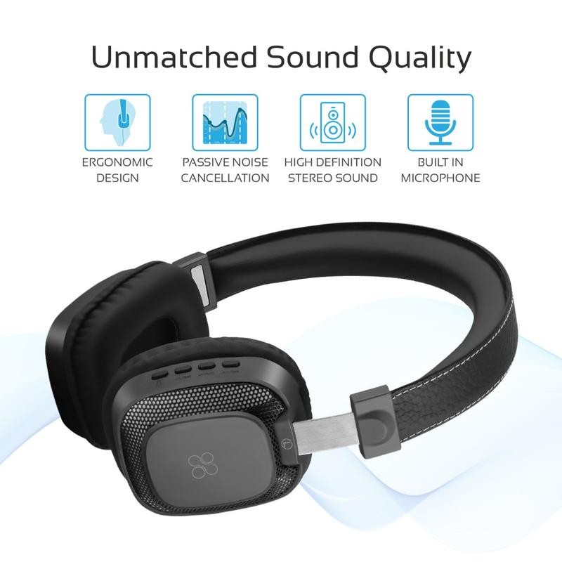 Slide  #2 Casque Stéréo Bluetooth Promate Melody-BT / Noir