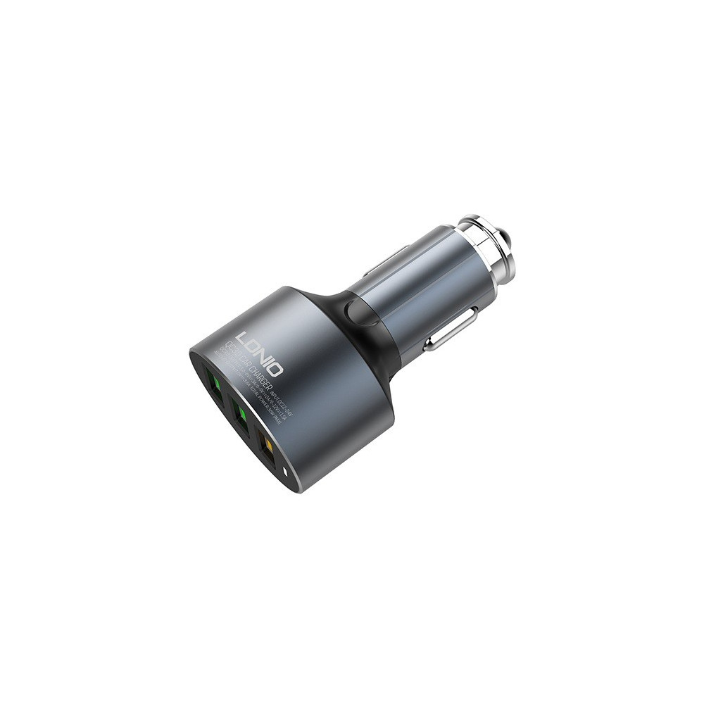 Chargeur Allume Cigare LDNIO C703Q 3x USB 3.6A / Gris
