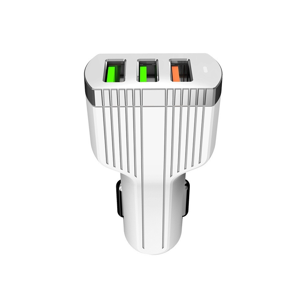 Chargeur Allume Cigare LDNIO C702Q 3x USB 3.6A / Blanc