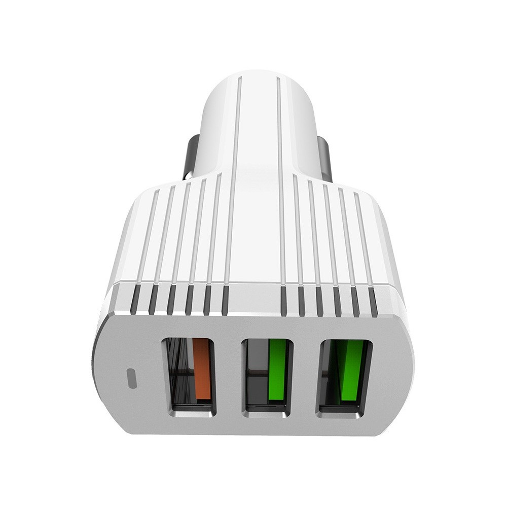 Chargeur Allume Cigare LDNIO C702Q 3x USB 3.6A / Blanc
