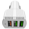Chargeur Allume Cigare LDNIO C702Q 3x USB 3.6A / Blanc