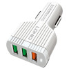 Chargeur Allume Cigare LDNIO C702Q 3x USB 3.6A / Blanc