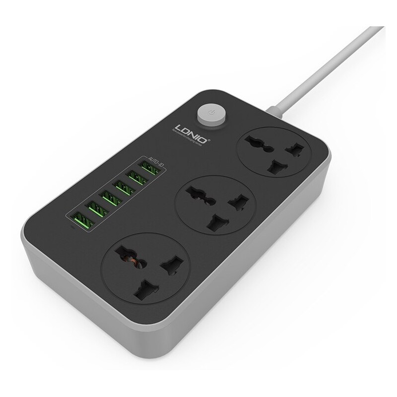 TNB MULTIPRISE DESIGN 2EN1 3P+3 USB NOIR