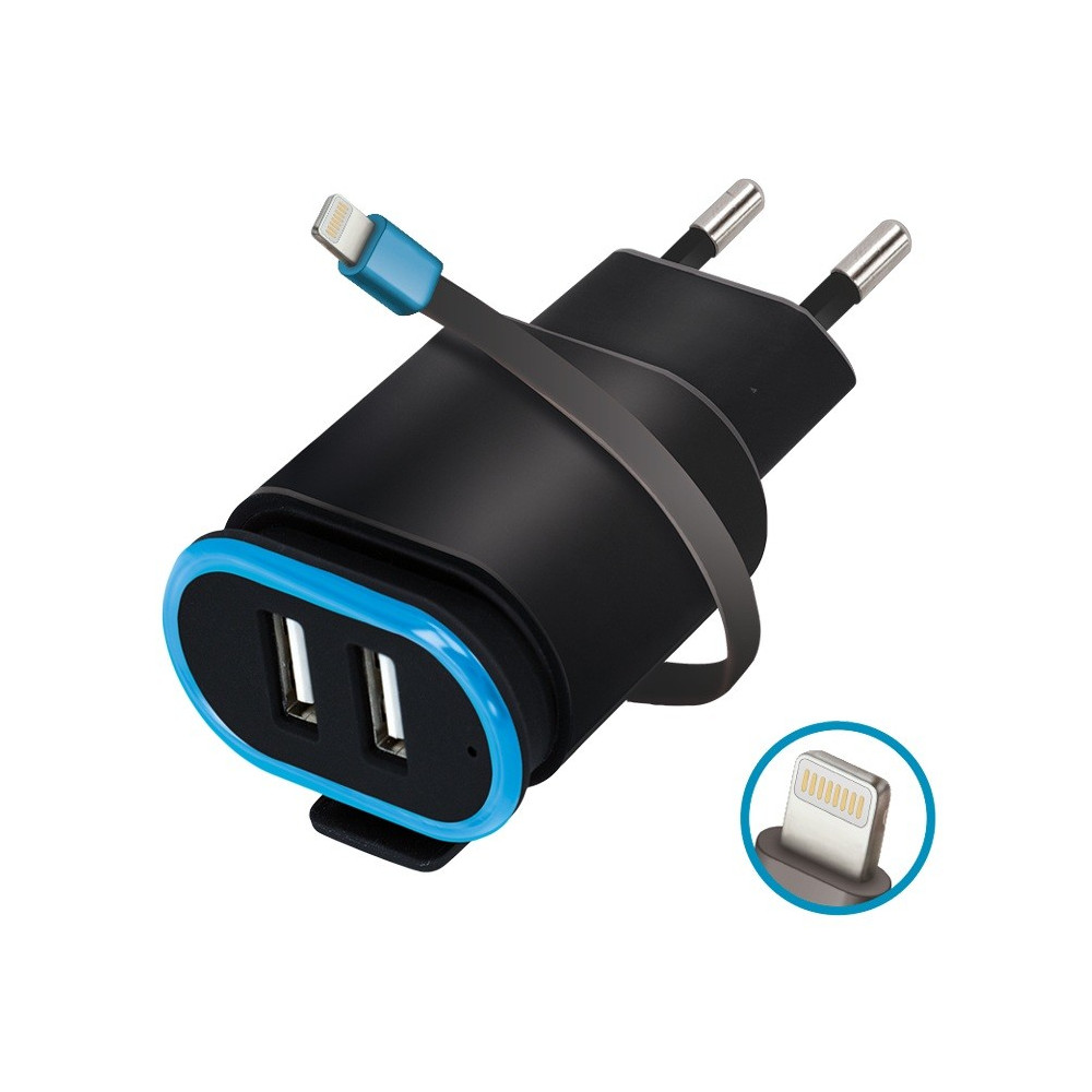 Chargeur secteur Forever TC-02 2x USB 2.4A / Lightning