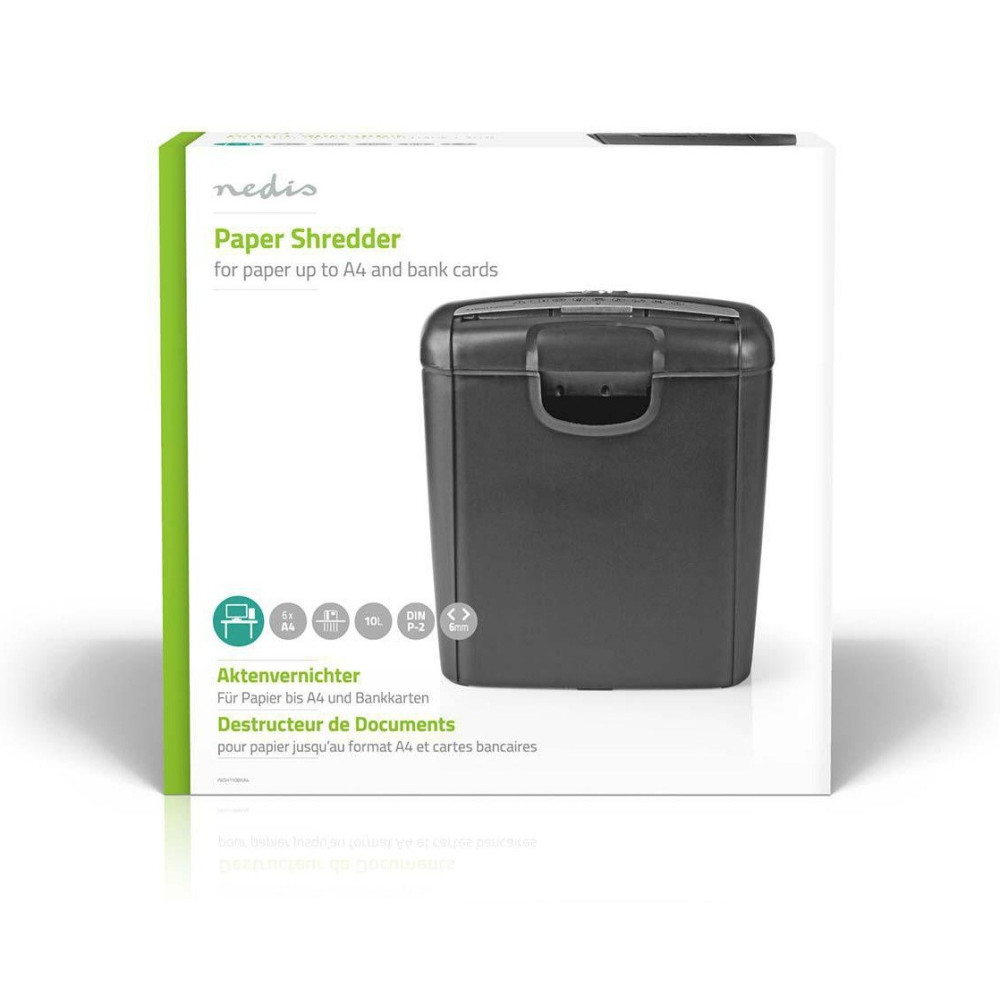 Destructeur de Documents Nedis PASH110BKA4 A4 / 10 L