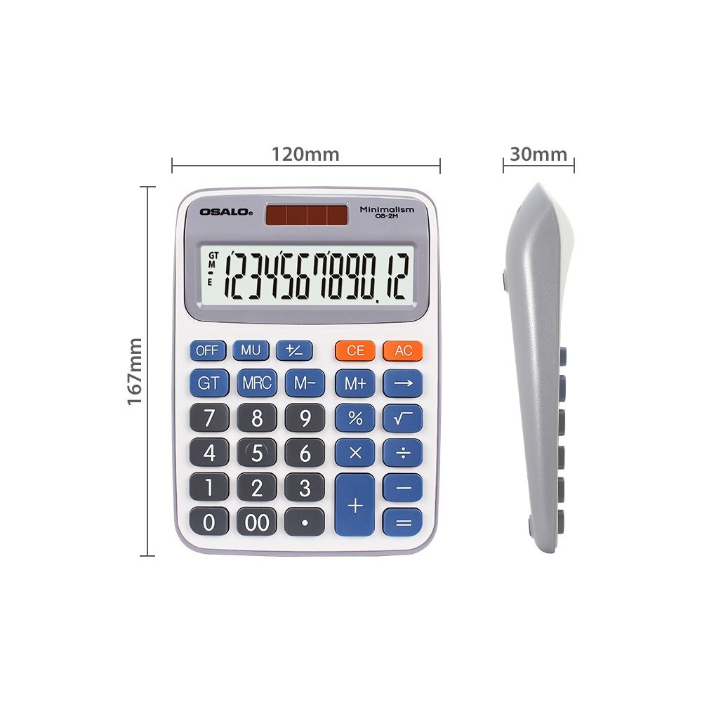 Calculatrice de bureau 12 chiffres OSALO OS-2M