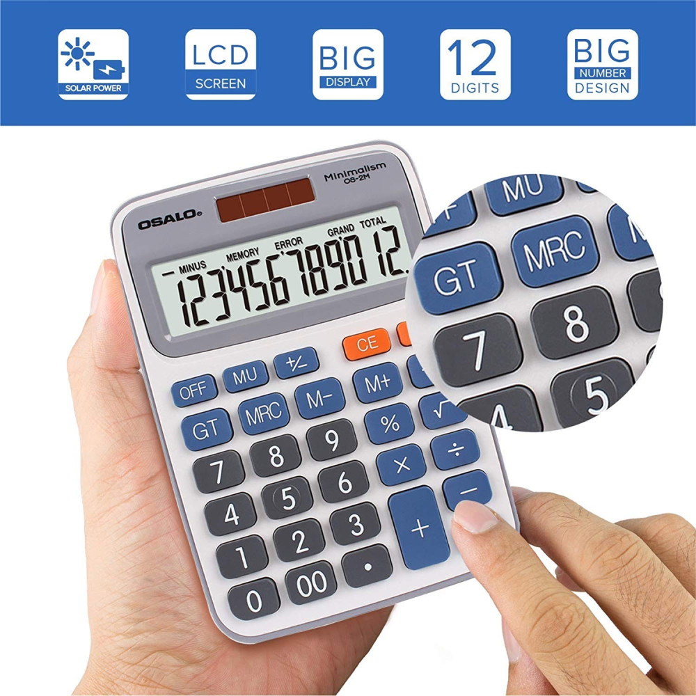 Calculatrice de bureau 12 chiffres OSALO OS-2M