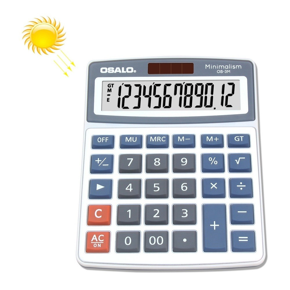 Calculatrice de bureau 12 chiffres OSALO OS-3M