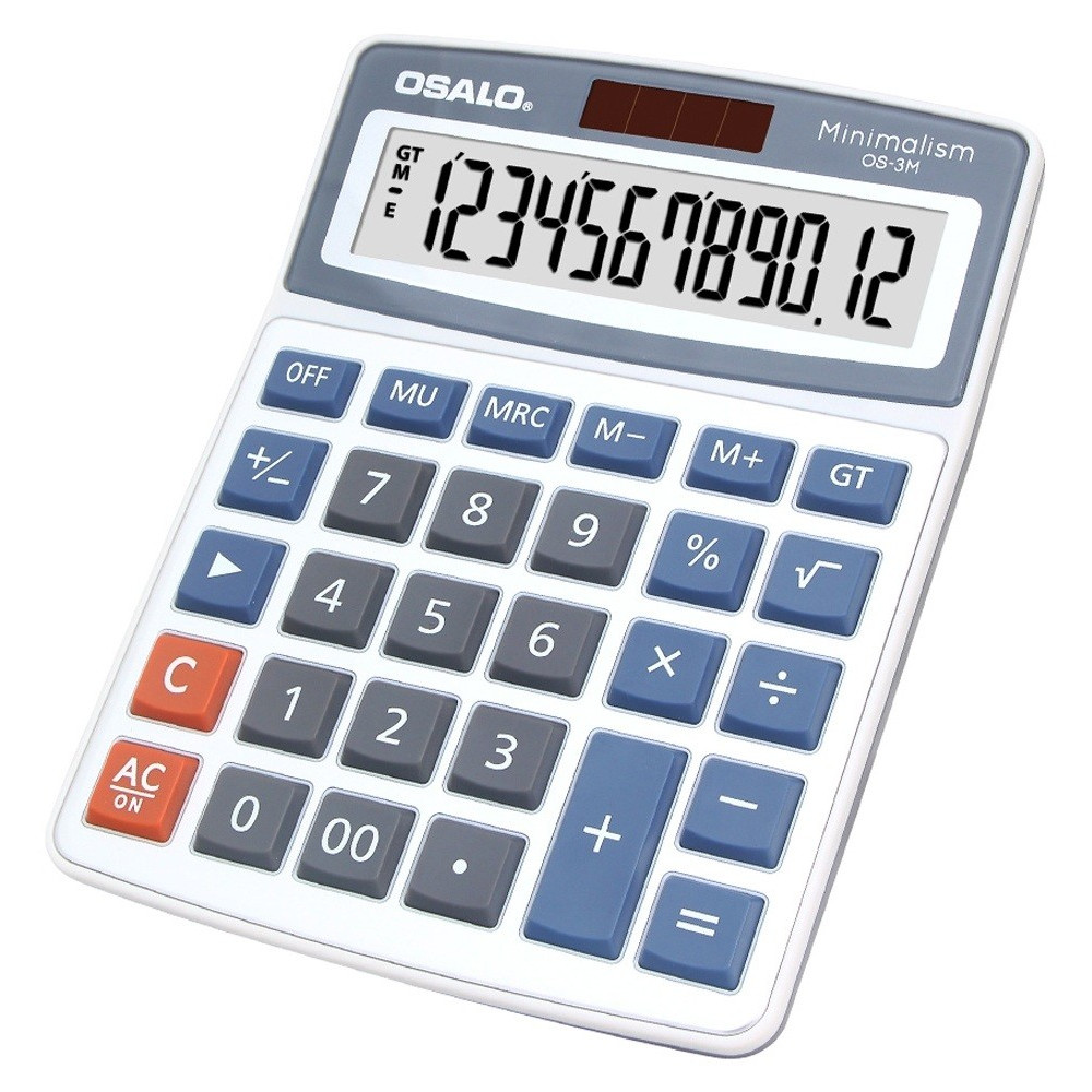 Calculatrice de bureau 12 chiffres OSALO OS-3M