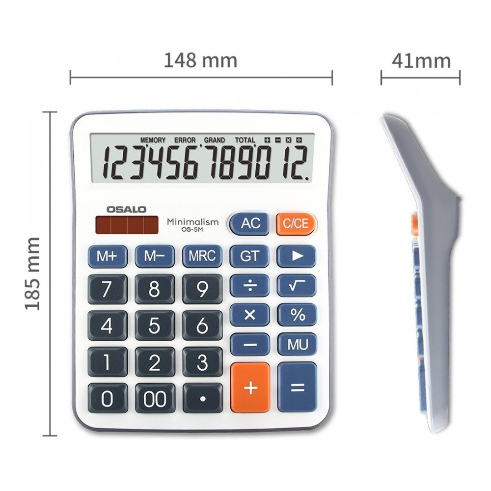 Calculatrice de bureau 12 chiffres OSALO OS-5M