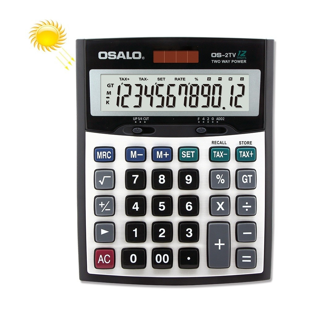 Calculatrice de bureau 12 chiffres OSALO OS-2TV