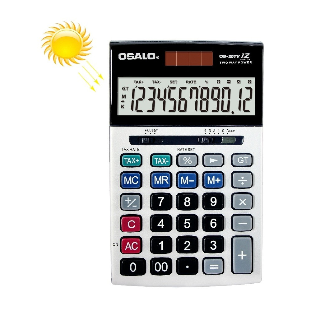 Calculatrice de bureau 12 chiffres OSALO OS-20TV