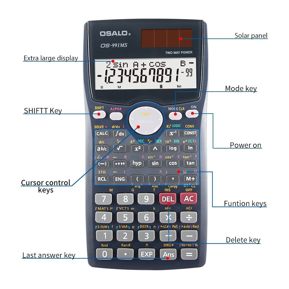 Calculatrice scientifique OSALO OS-991MS