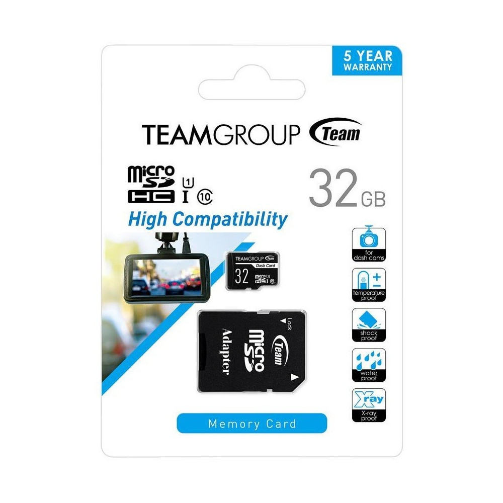 Carte mémoire TeamGroup Micro SDHC 32 Go Class10 pour Enregistreur Dashcam