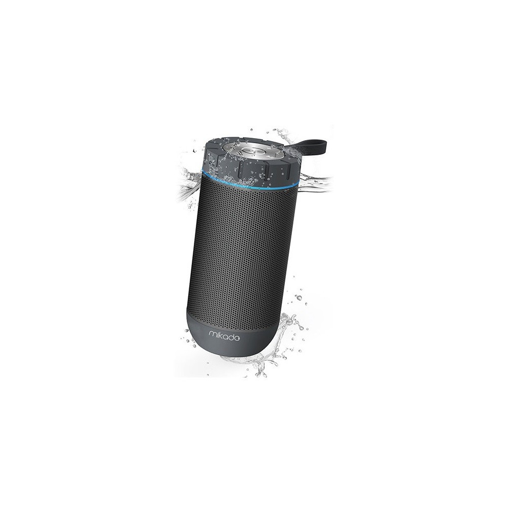 Haut Parleur Bluetooth Mikado MD-X26BT Waves Étanche Métallique / 12W / Bleu