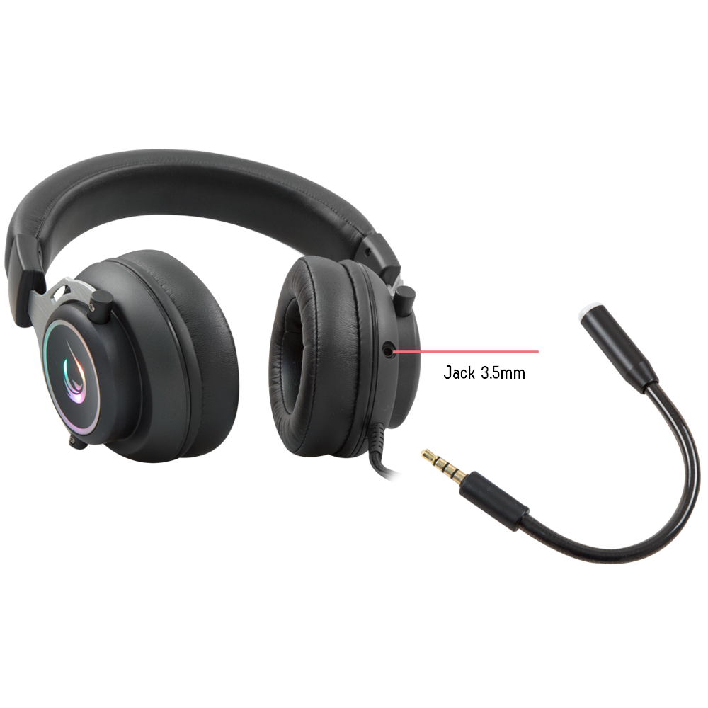 Casque Micro Gaming USB RGB 7.1 Rampage RM-33 FALCON-X