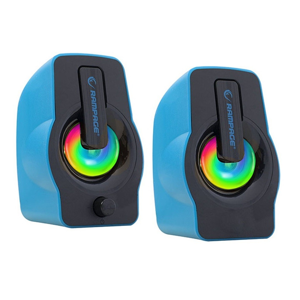 Haut Parleur USB Rampage 2.0 RMS-G7 / 6W / Bleu