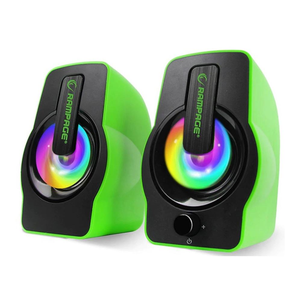 Haut Parleur USB Rampage 2.0 RMS-G7 / 6W / Vert