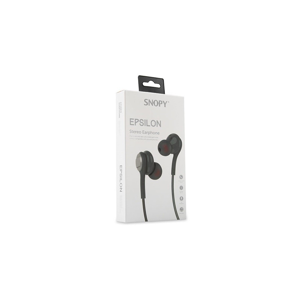 Écouteurs avec Micro Snopy SN-X04 EPSILON / Noir & Gris