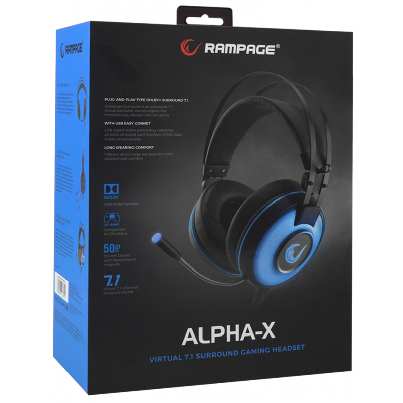 Slide  #4 Casque Micro Gaming USB 7.1 Rampage SN-RW66 ALPHA-X
