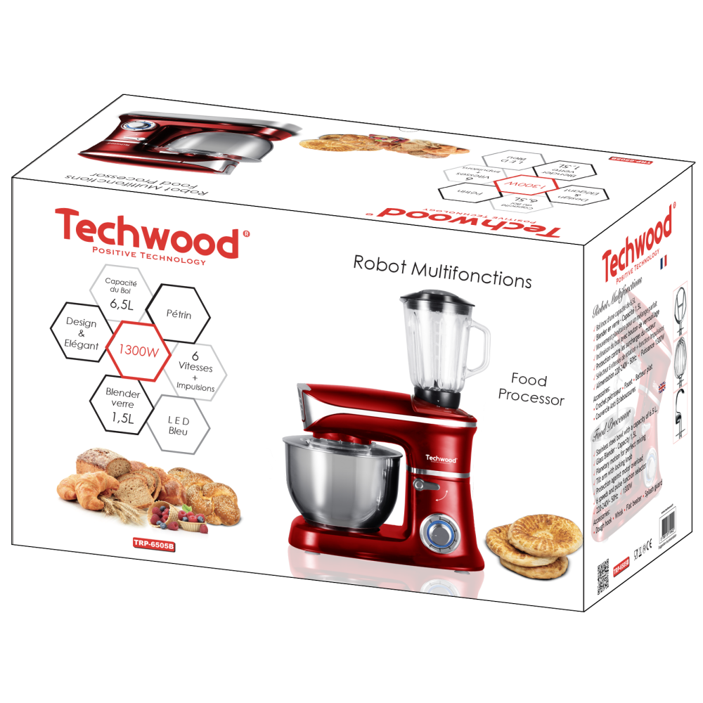 Robot Multifonctions Techwood TRP-6505B / Rouge