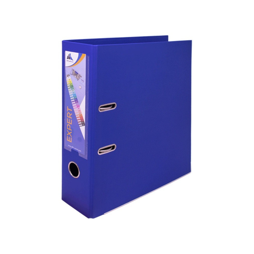 Classeur à levier EXPERT Dos de 80mm avec renfort métallique / Bleu Bleu