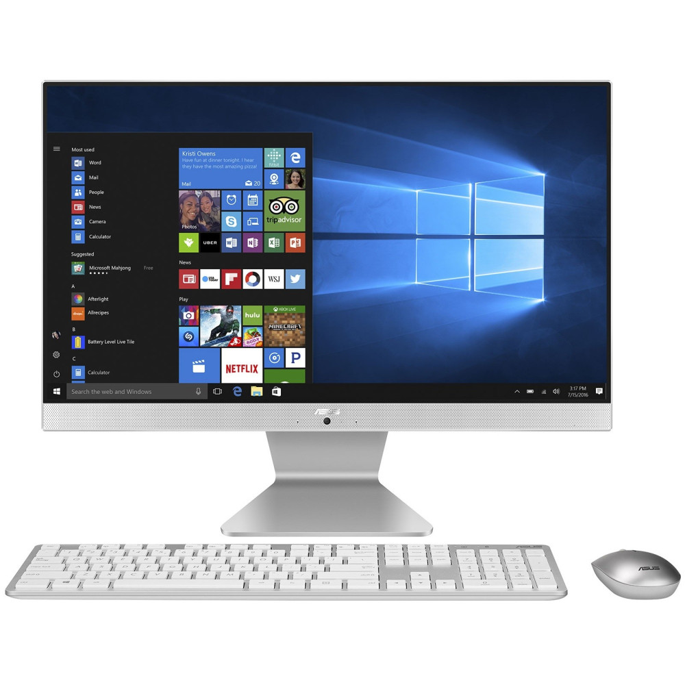 PC de bureau All-in-One Asus Vivo AiO V222GAK / Dual Core / Blanc