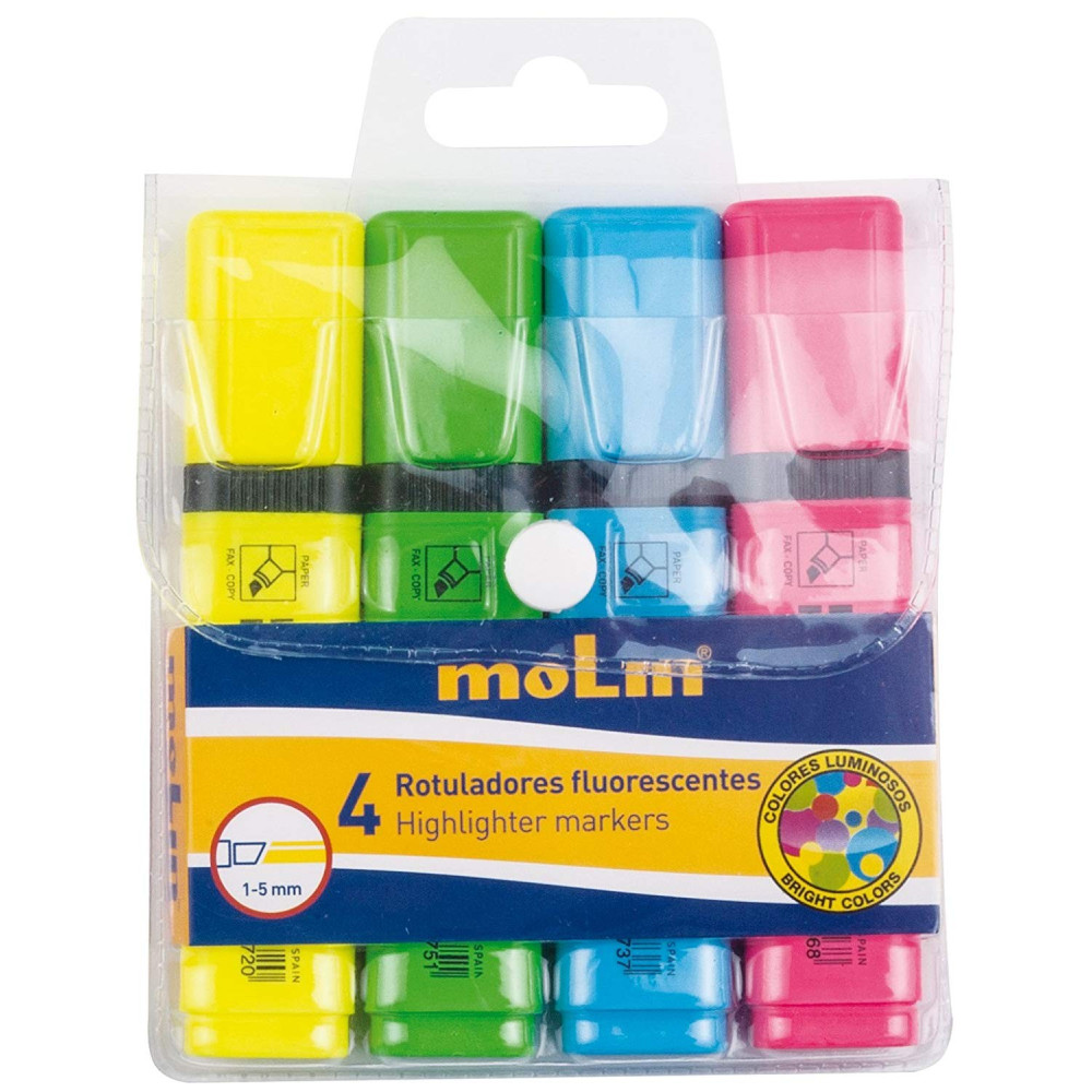 Pochette 4x Surligneurs Molin RTF240