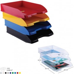 Corbeille à courrier en plastique 450 / Transparent