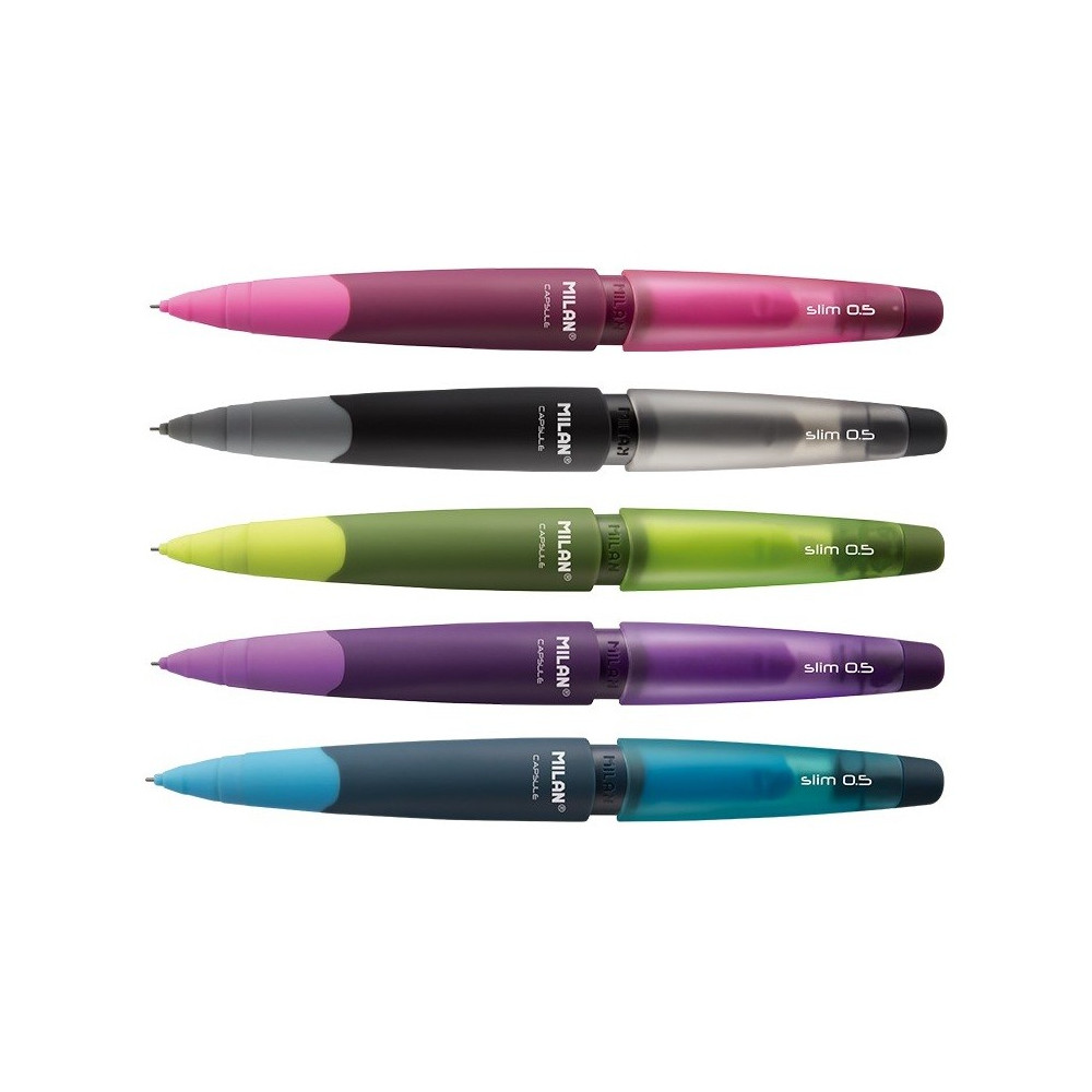Porte-mines avec gomme MILAN eraser & pencil CAPSULE Slim HB 0.5 mm