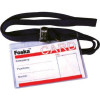 50x Porte-Badge avec cordon noir