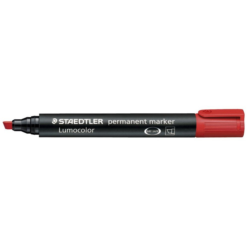 MARQUEUR PERMANENT LUMOCOLOR STAEDTLER BISEAUTÉ / 2MM-5MM / ROUGE