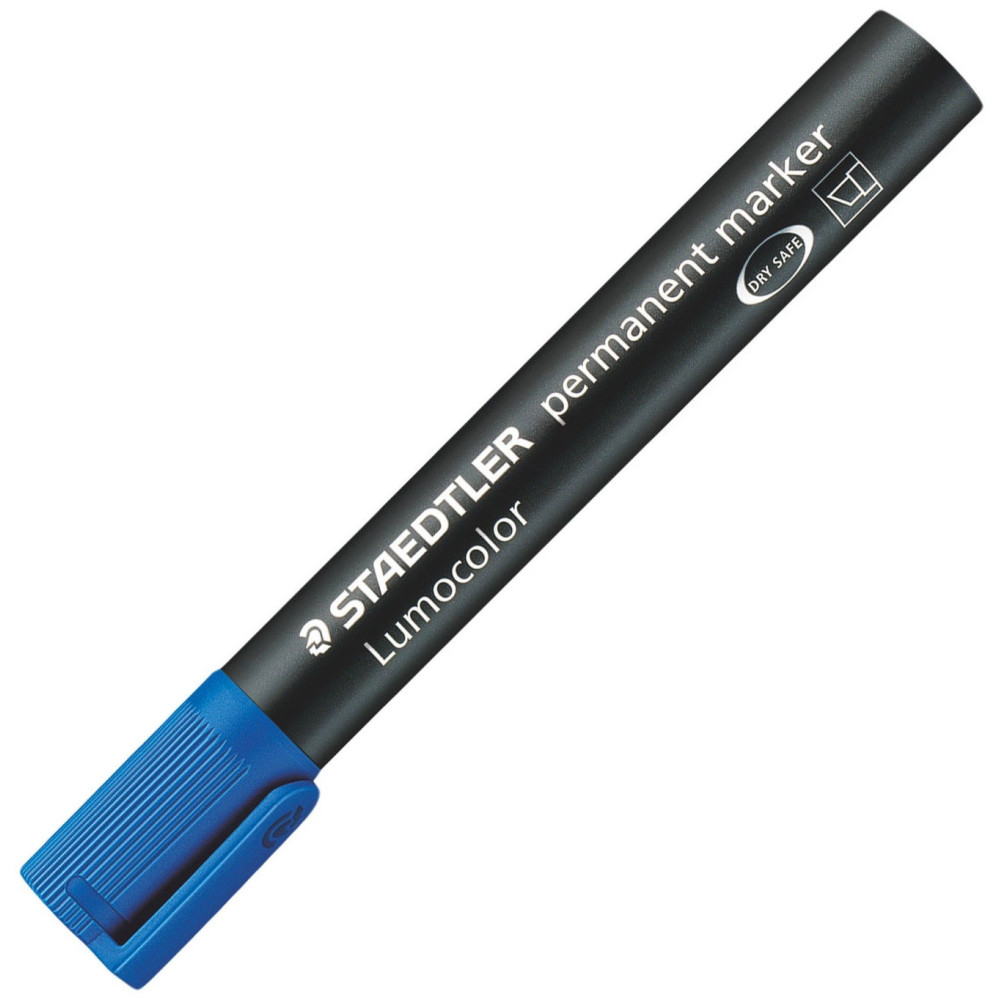 MARQUEUR PERMANENT LUMOCOLOR STAEDTLER BISEAUTÉ / 2MM-5MM / BLEU