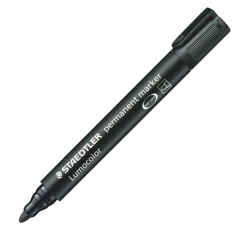 MARQUEUR PERMANENT LUMOCOLOR STAEDTLER OGIVE / 2MM-5MM / NOIR image 0