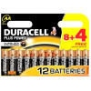 8x Piles Duracell AA Plus Power + 4 piles Offertes