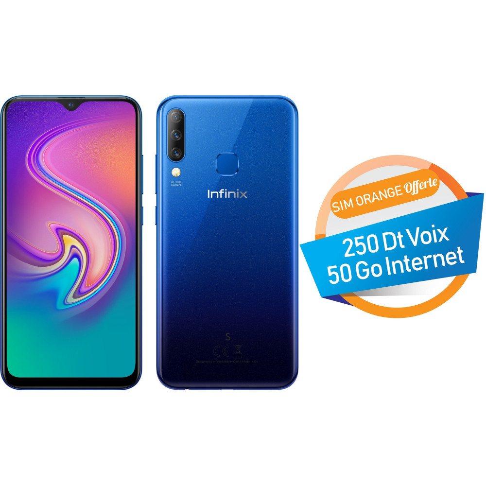 Infinix S4 Bleu - INFINIX Tunisianet